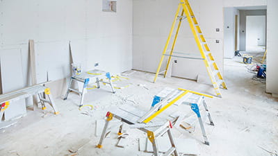 Interior of a home in the middle of being renovated