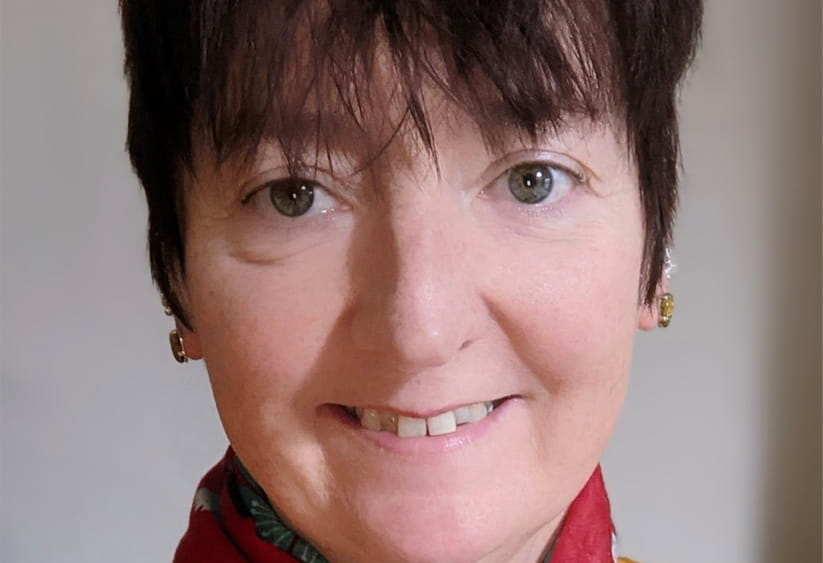 Close-up of Sharon O'Neil's face