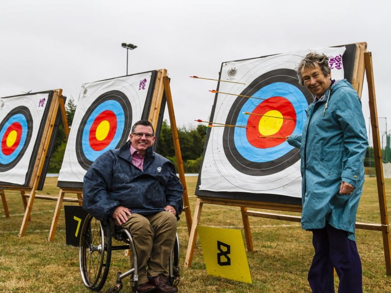 Eva and Martin at an event to mark 70 years of the Paralympic Movement | WheelPower Archive