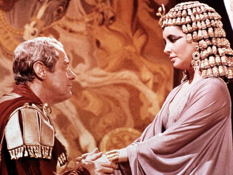 Elizabeth Taylor and Rex Harrison as Cleopatra and Julius Caesar | Getty Images