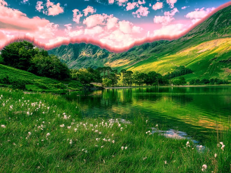 An edited image of the countryside to represent the quality of an ever-present hum | Shutterstock