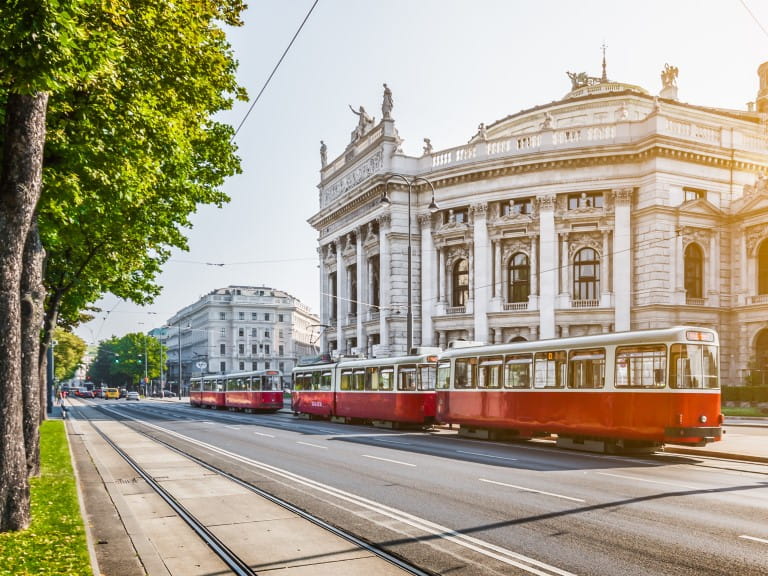 The rumbling trams on the monumental Ringstrasse boulevard | Getty/bluejayphoto