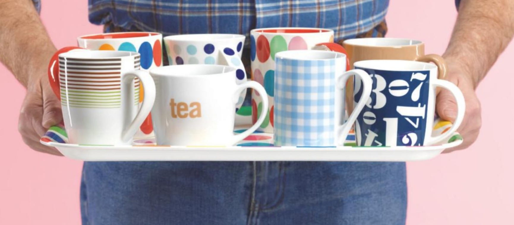 tray of different tea mugs