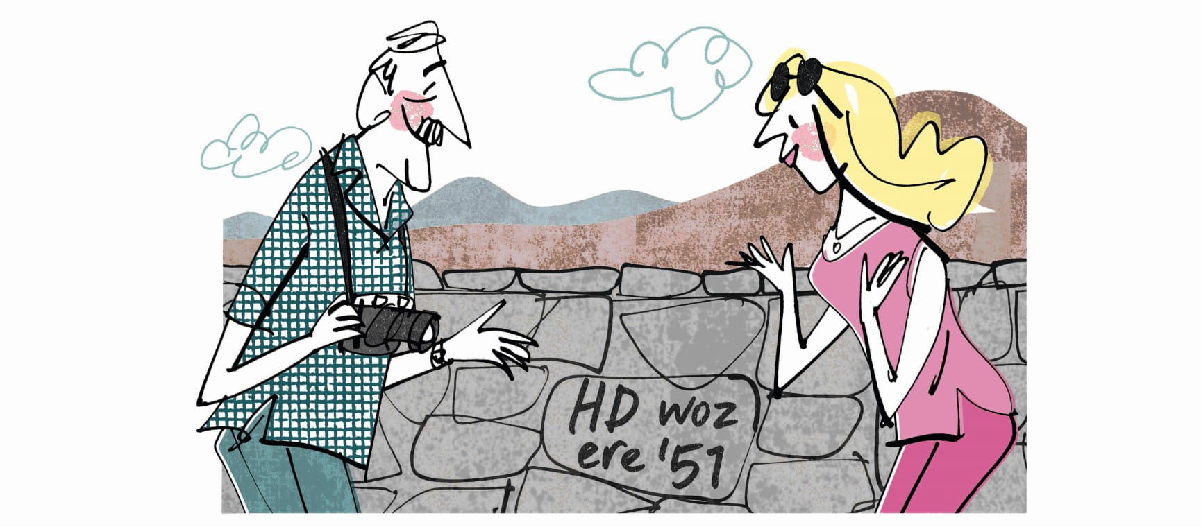 An illustration of Hunter and Miranda | MH Jeeves