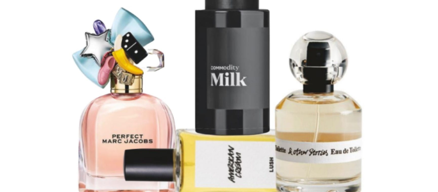 Marc Jacobs Perfect; Commodity Milk; Lush American Cream; and & Other Stories Perle de Coco