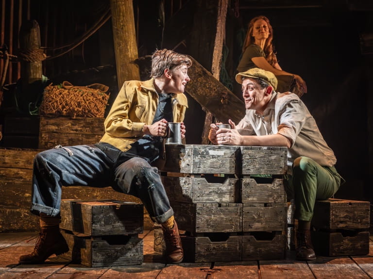 Actors Anna Fordham and John Dagleish play Locryn and Benjamin Button in a stage adaptation of The Curious Case of Benjamin Button