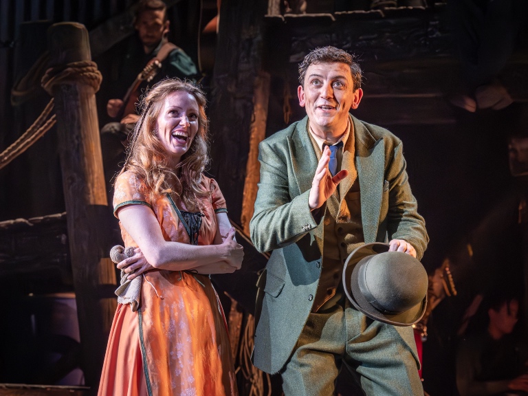 Actors Clare Foster and John Dagleish play Elowyn and Benjamin in a stage adaptation of The Curious Case of Benjamin Button