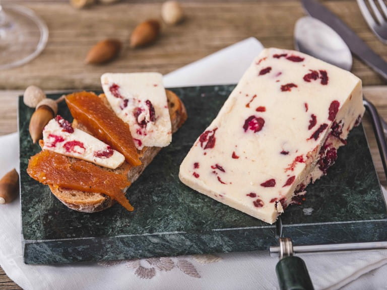 Wensleydale cheese with cranberries
