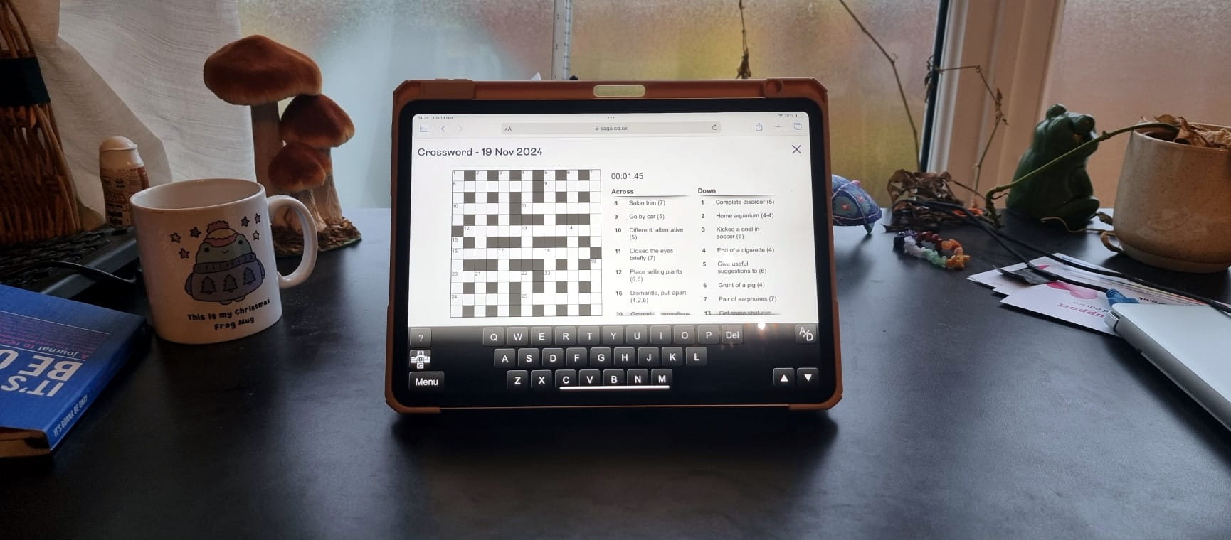 Saga Magazine Puzzles being played on an iPad