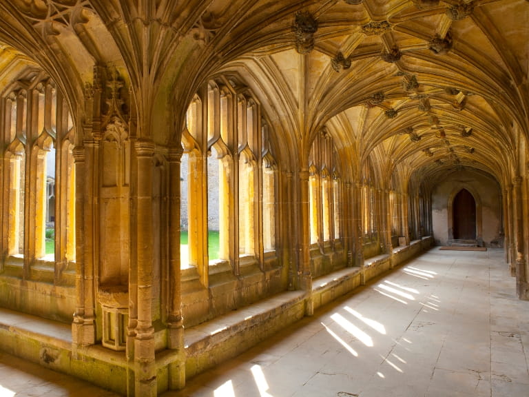 Interior hallway at Lacock Abbey