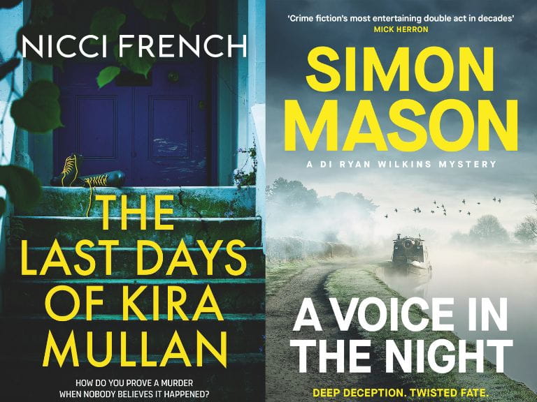 Books covers for The Last Days of Kira Mullan and The Voice in the Night