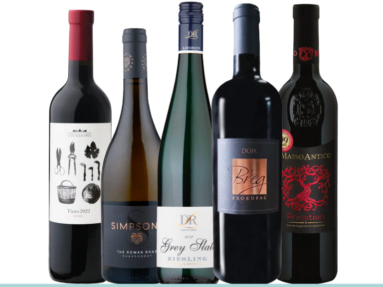 Five wines from Roman regions as selected by Saga's wine expert