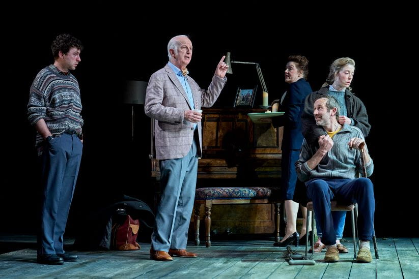 Chris O'Dowd and the cast on stage 