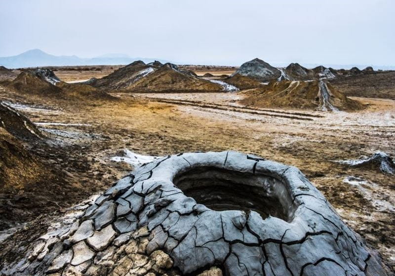 mud volcanoes of Gobustan near Baku, Azerbaijan