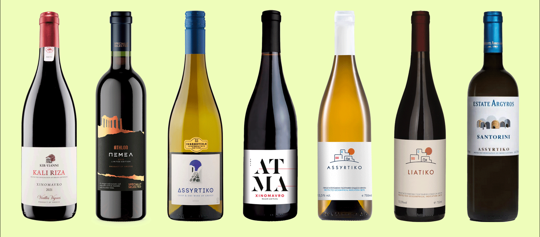 All the wine bottles mentioned in the article