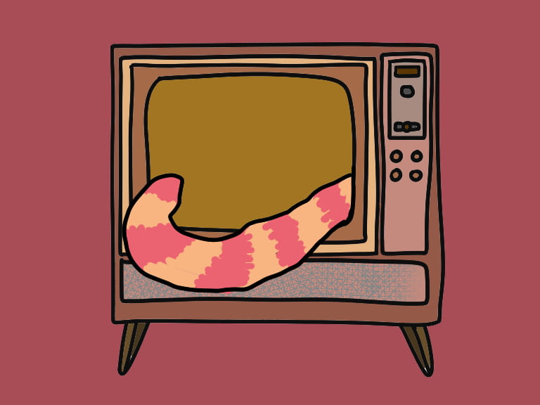 An illustration representing British television classic Bagpuss | Amanda Angus