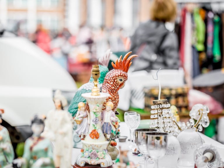 Dishes for sale at a car boot fair | Getty/Alexey_Fedoren
