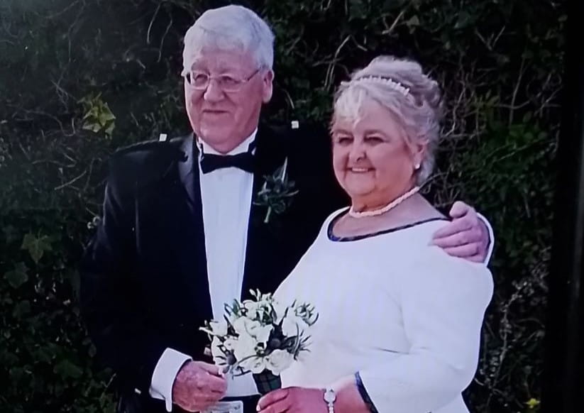 Janette and John on their wedding day