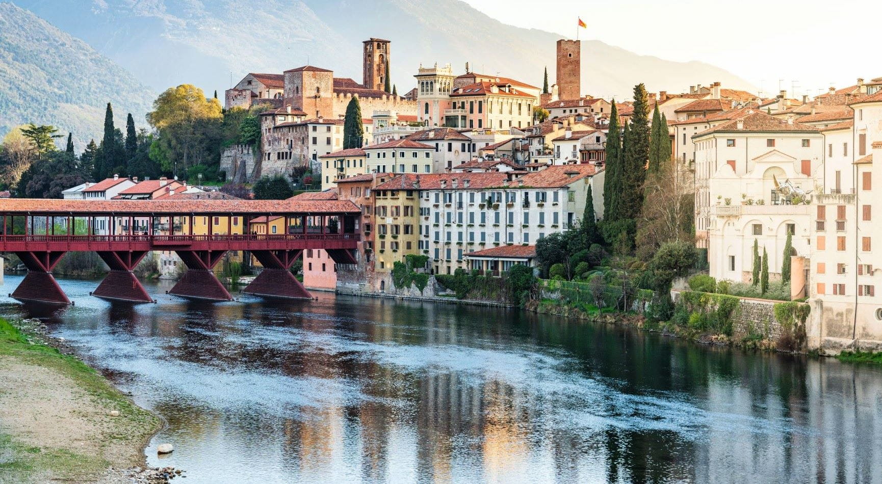 Vista of Bassano del Grappa in Prosecco