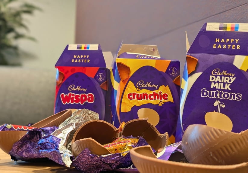 Wispa, Crunchie and Twirl chocolate eggs