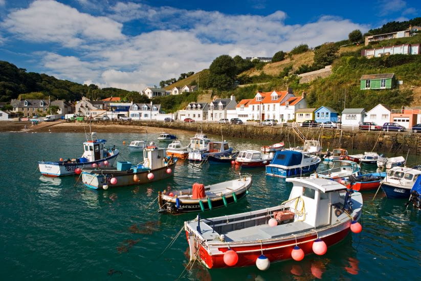 The boats at Rozel Bay Harbour