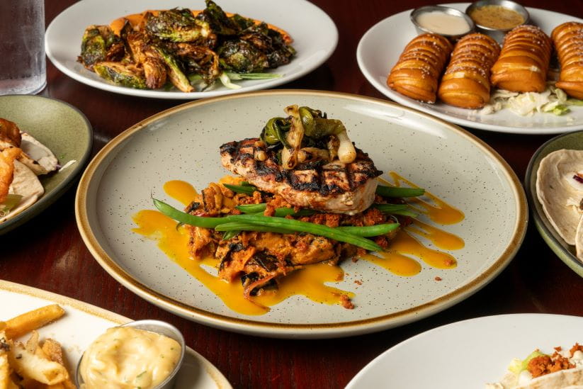 Shot of food from the side