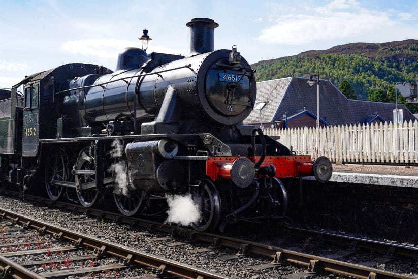 Locomotive train at Strathspey Railway
