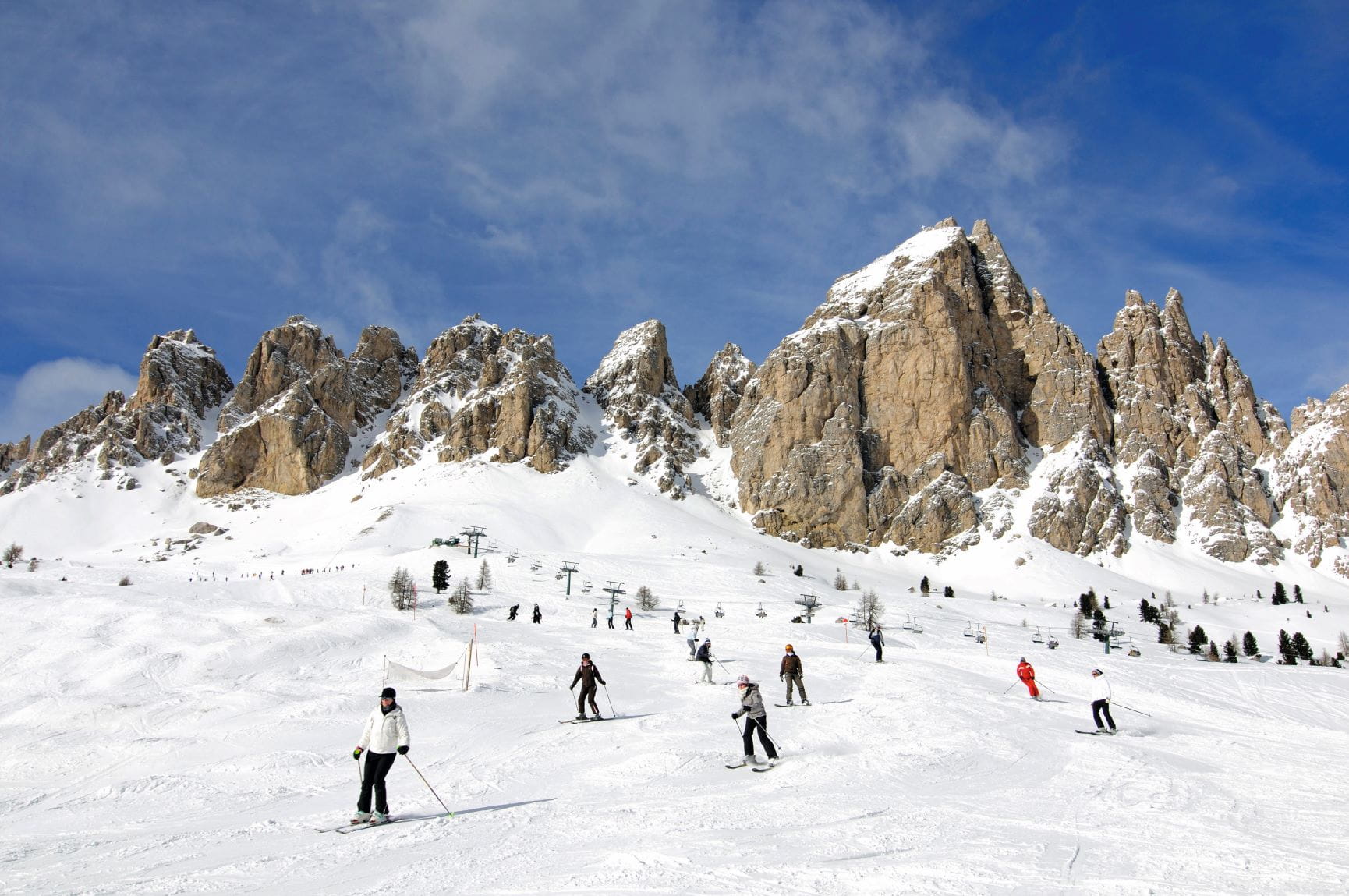 Skiing in the Dolomites