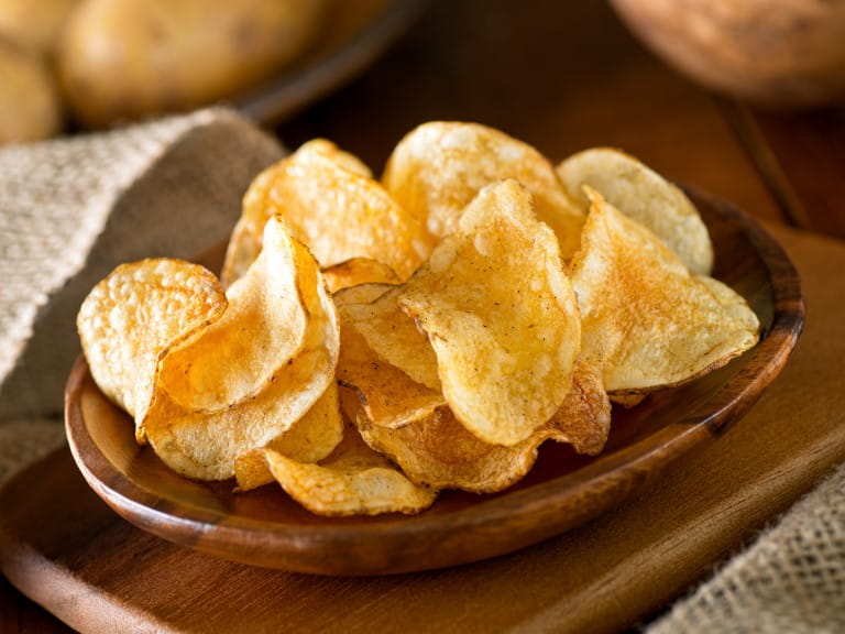 a bowl of crisps