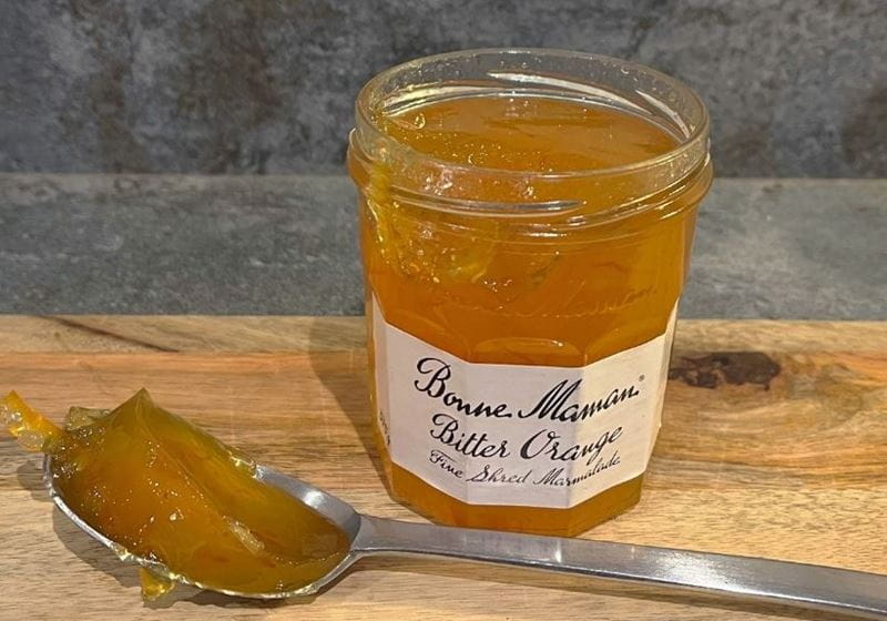 A jar of Bonne Maman marmalade