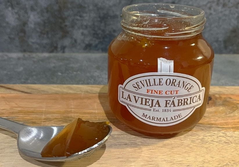 A jar of La Vieja Fabrica marmalade