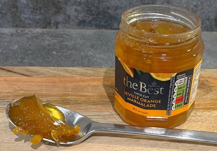A jar of Morrisons The Best Marmalade