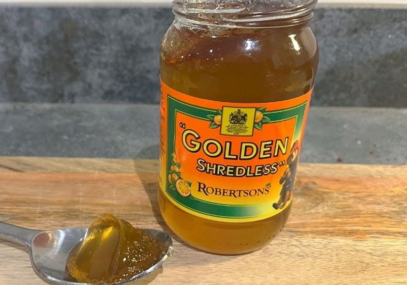 a jar of robertsons golden shredless marmalade