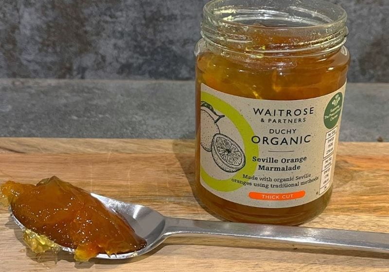 a jar of Waitrose Duchy Organics Marmalade