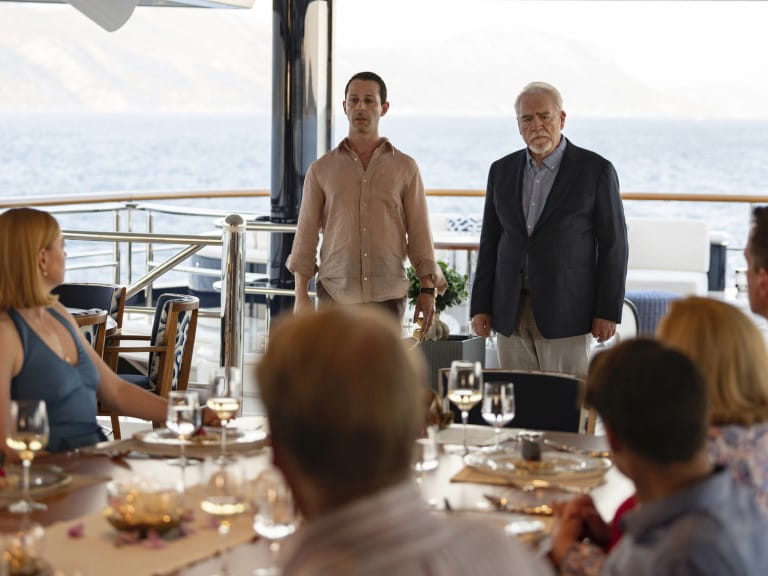 Jeremy Strong and Brian Cox in HBO's Succession