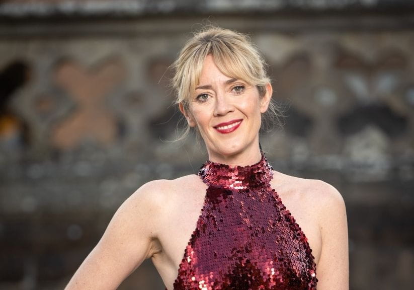 Frankie from The Traitors in an evening dress