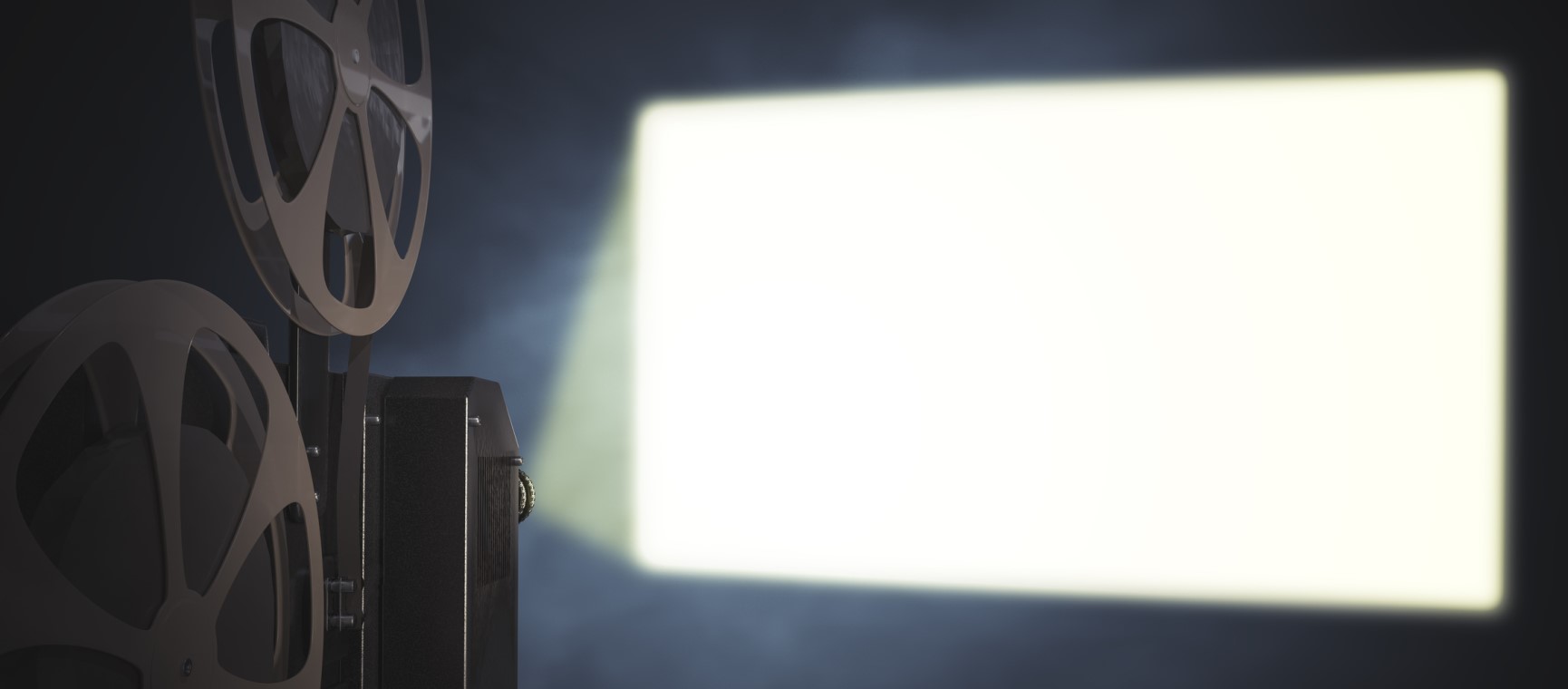 A projector projecting onto a wall