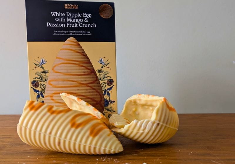 White chocolate and passionfruit egg