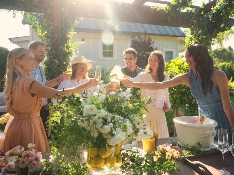 A screenshot from a moment in Meghan Markle's new Netflix show