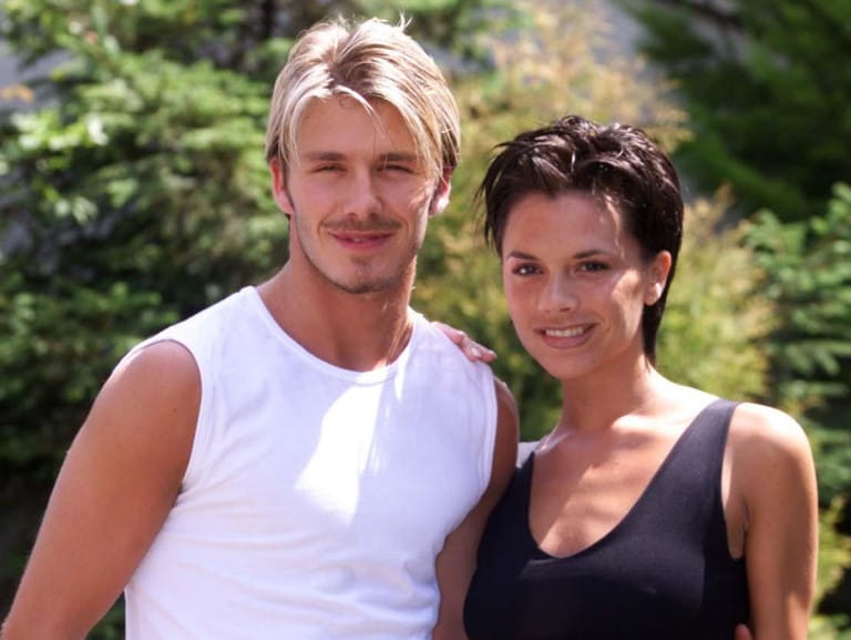 David Beckham and Victoria in their earlier years
