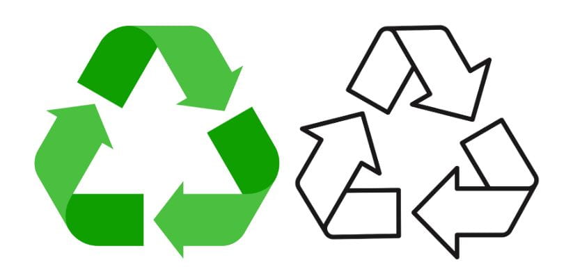 Mobius loop recycling symbols