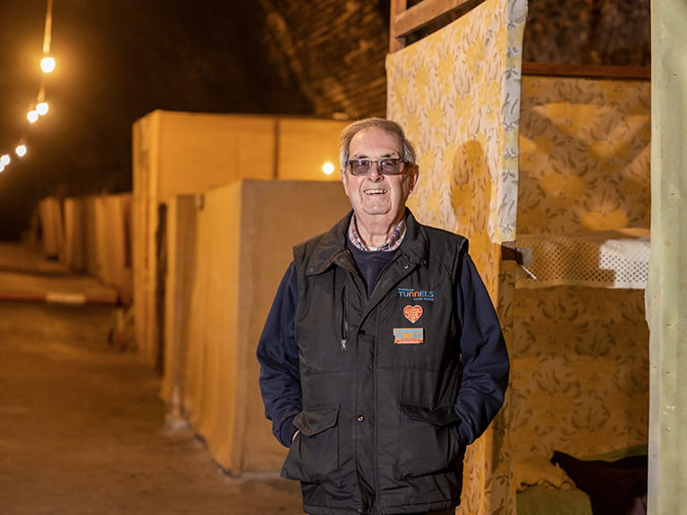 Brian down in the tunnels today