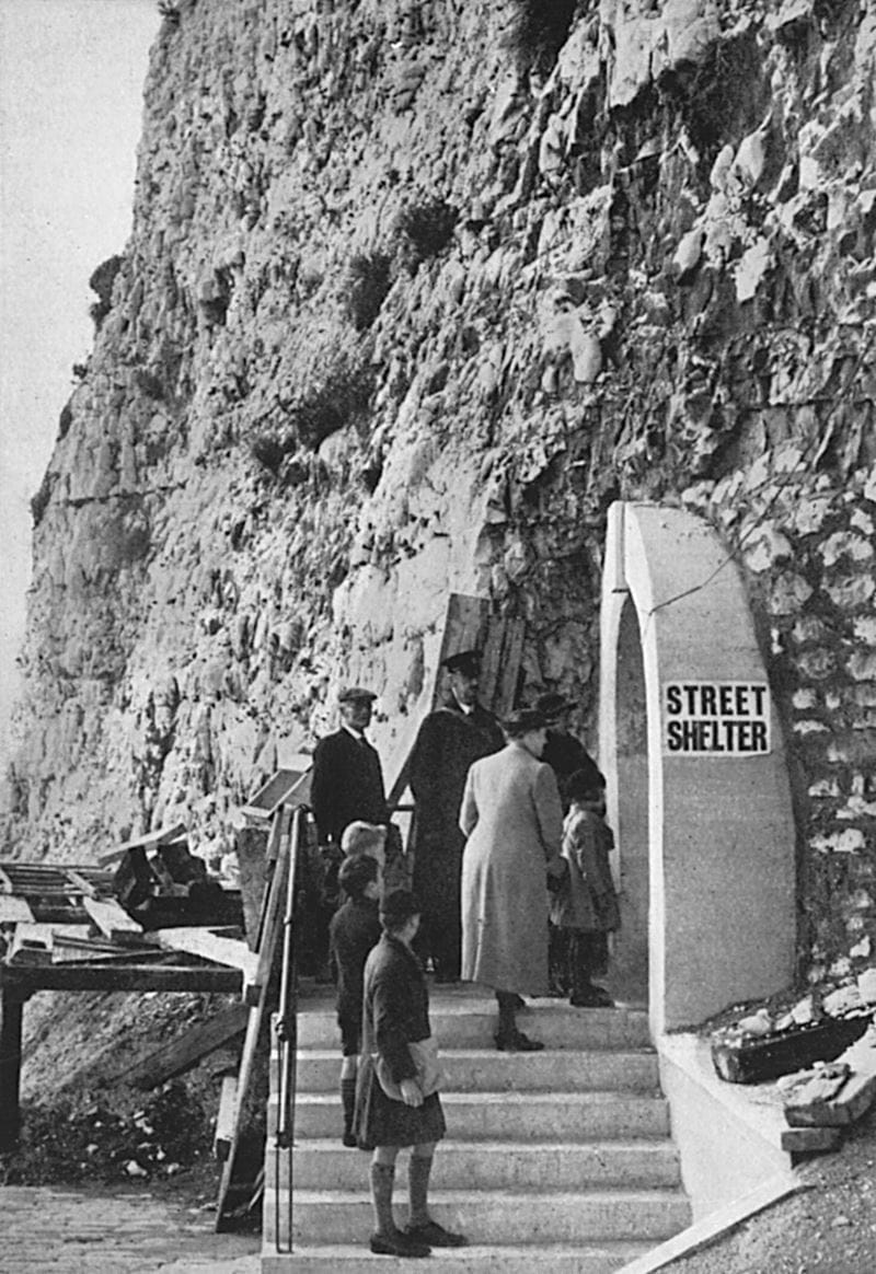 Period picture showing the entrance to Ramsgate tunnels