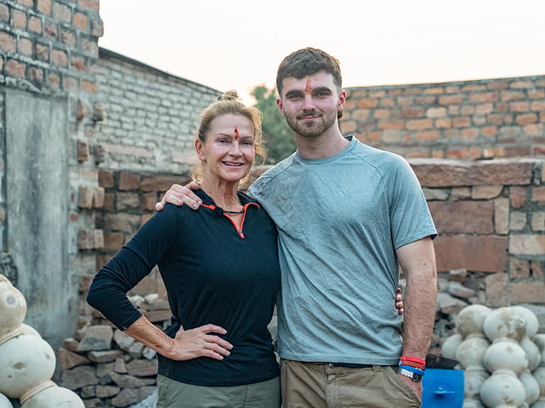 Caroline and Tom get ready for Race Across The World