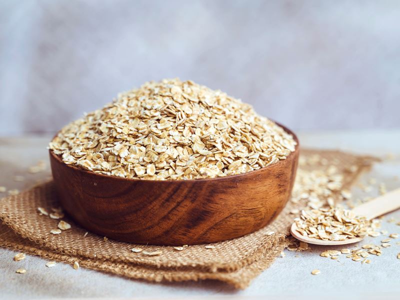 A large bowl of oats