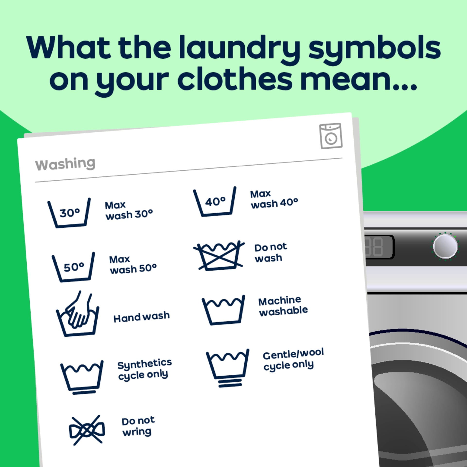 Laundry symbols