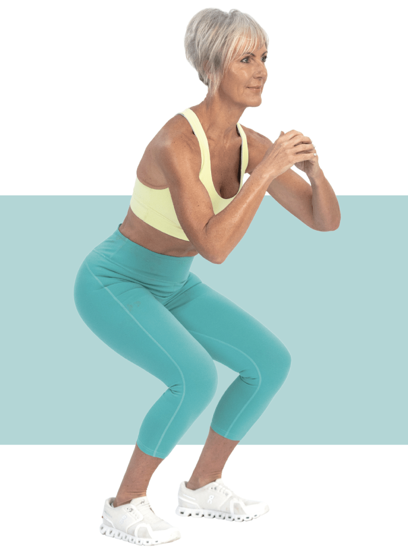 Fiona Lambert doing a squat