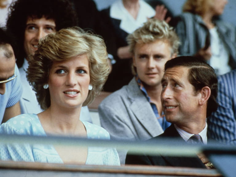 Princess Diana and Prince Charles at Live Aid
