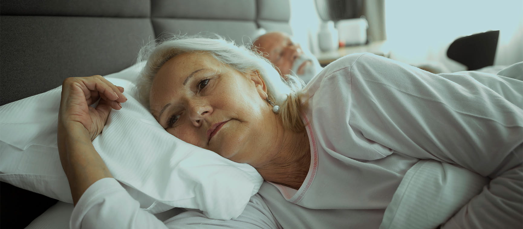 Lady struggling to sleep