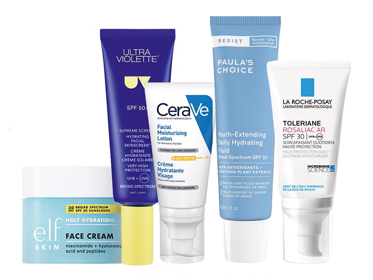 five moisturisers with spf as recommended by our beauty expert